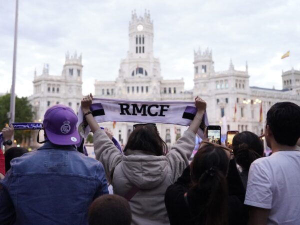 Real Madrid fans celebrate LaLiga win