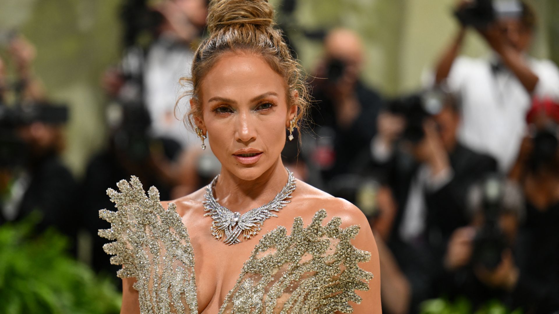 Jennifer Lopez steals the show in breathtaking sparkly gown on Met Gala 2024 red carpet