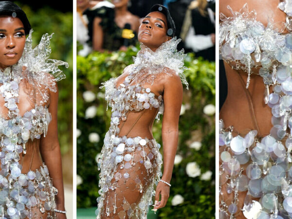  Janelle Monáe Makes a Statement With a Dress Made of Recycled Plastic Bottles at the Met Gala