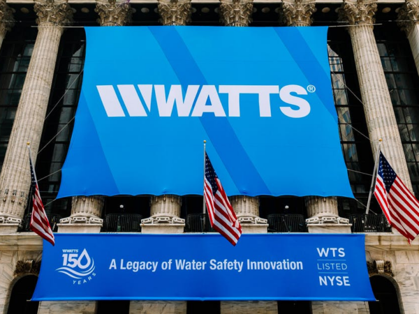 Watts Celebrates 150th Anniversary with Bell Ringing at New York Stock Exchange