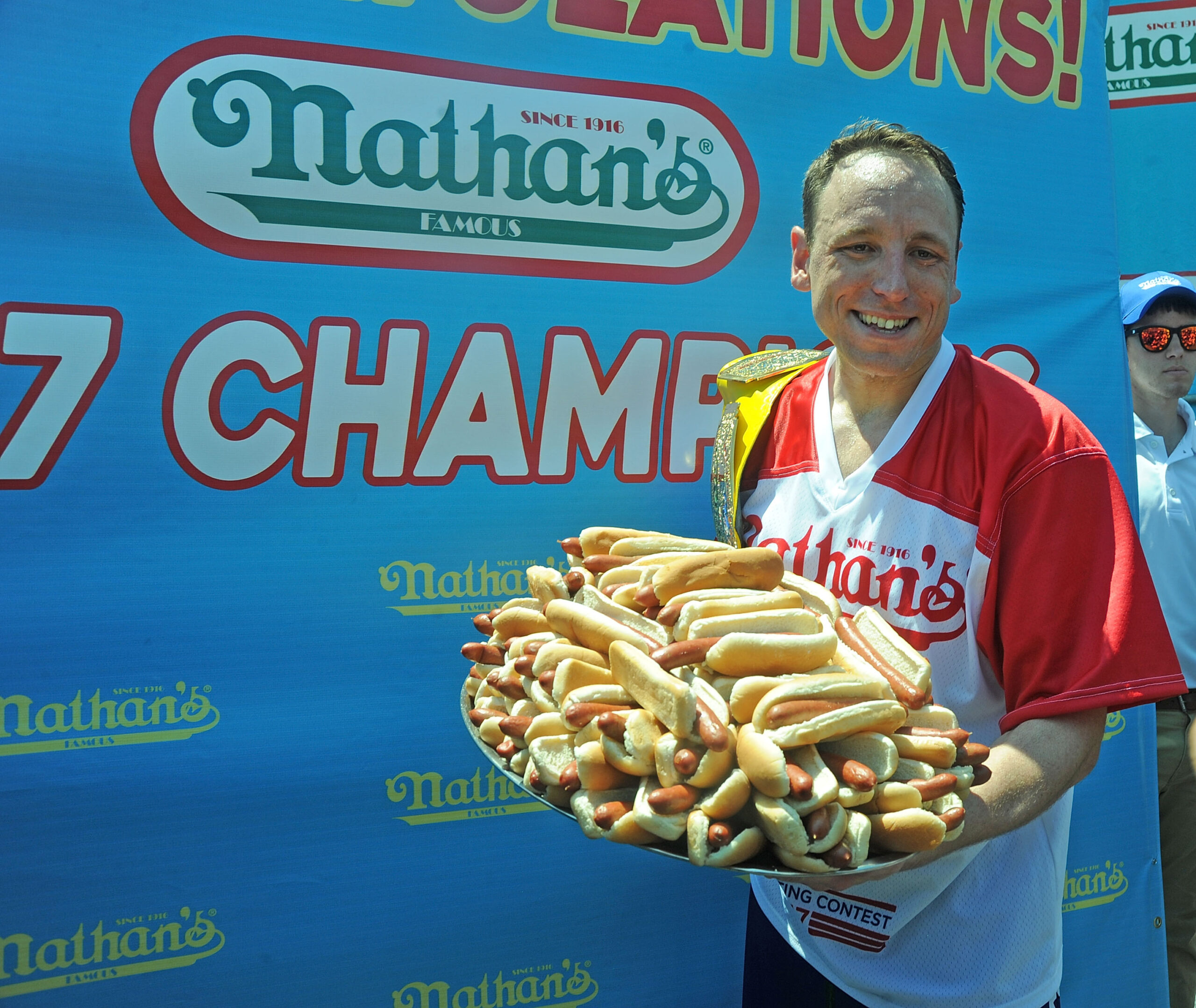 Joey Chestnut banned from Nathan’s hot dog eating contest over deal with vegan franks